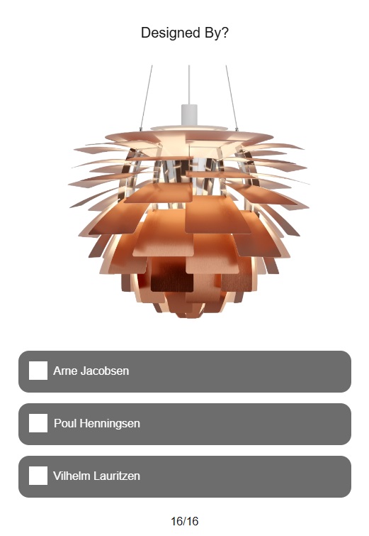 Danish Design Quiz dansk designklassiker